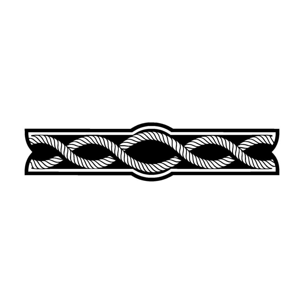Intricate Rope Border, Vintage Style, Decorative Element vector
