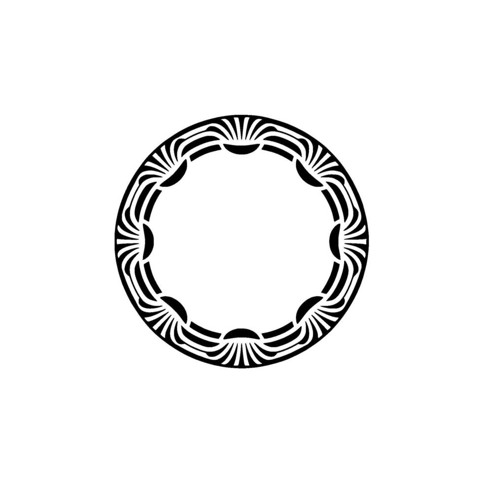 Intricate Tribal Circle, Minimalist, Geometric vector