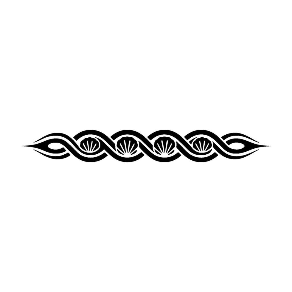 Intricate Oceanic Border, Elegant Tribal vector