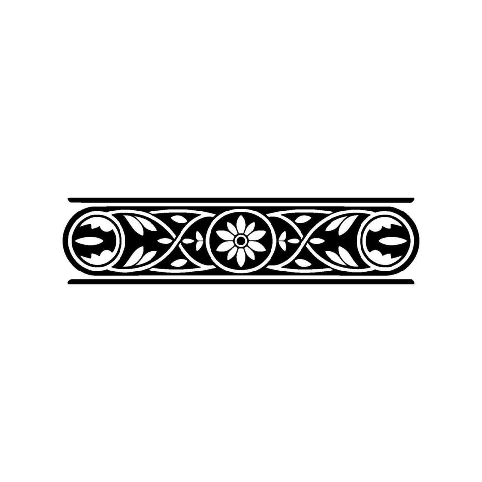 Elegant Vintage Decorative Border, Classical - Floral vector