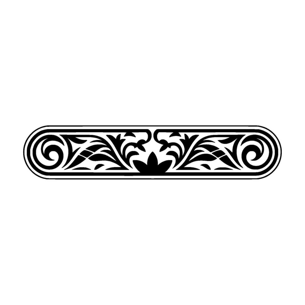 Elegant Scroll Border, Vintage Ornamentation, Decorative Element vector
