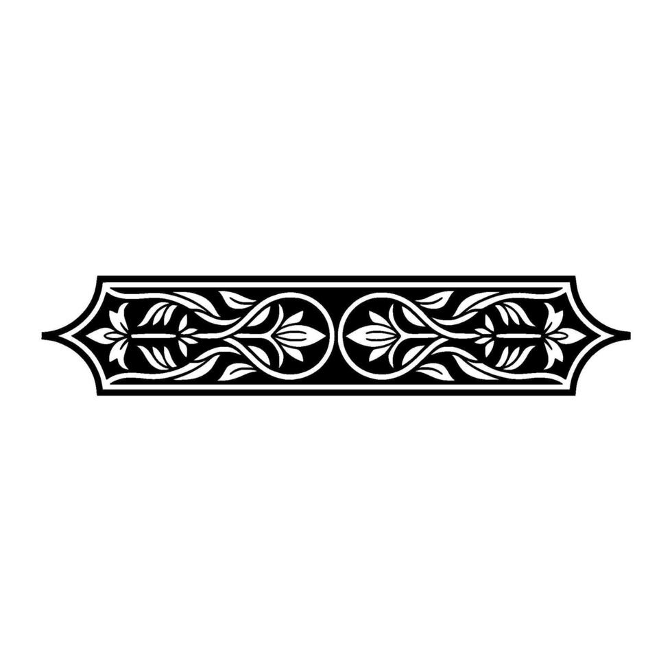Intricate Medieval Border, Elegant Floral - Ornament vector