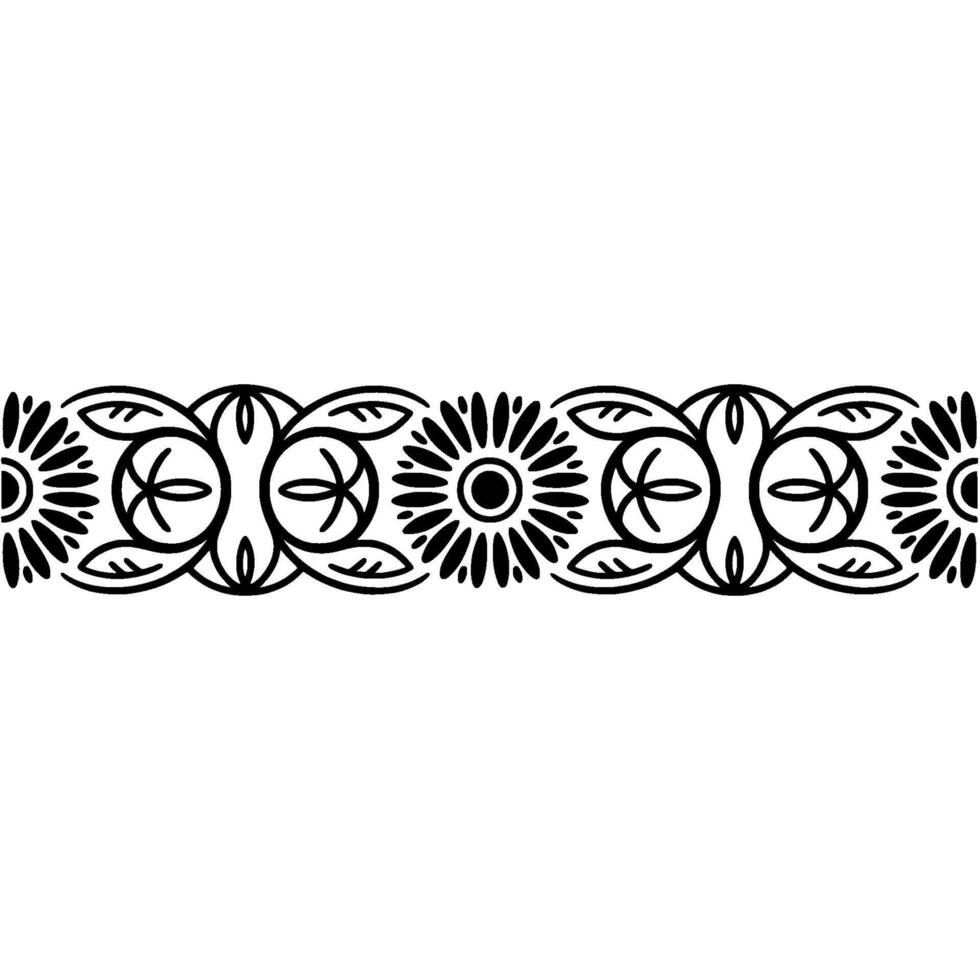 Intricate Floral Border, Vintage, Decorative Element, Symmetry vector