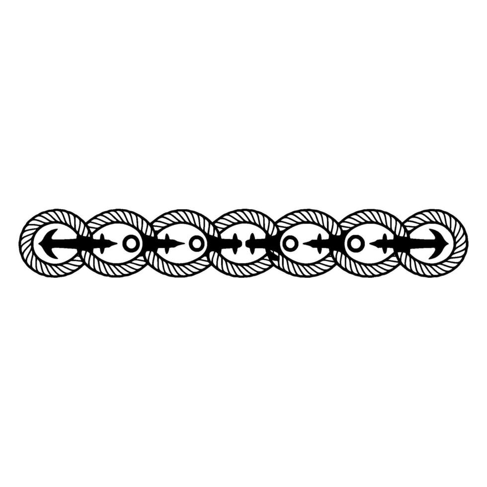 Nautical Rope Border Classic Maritime vector