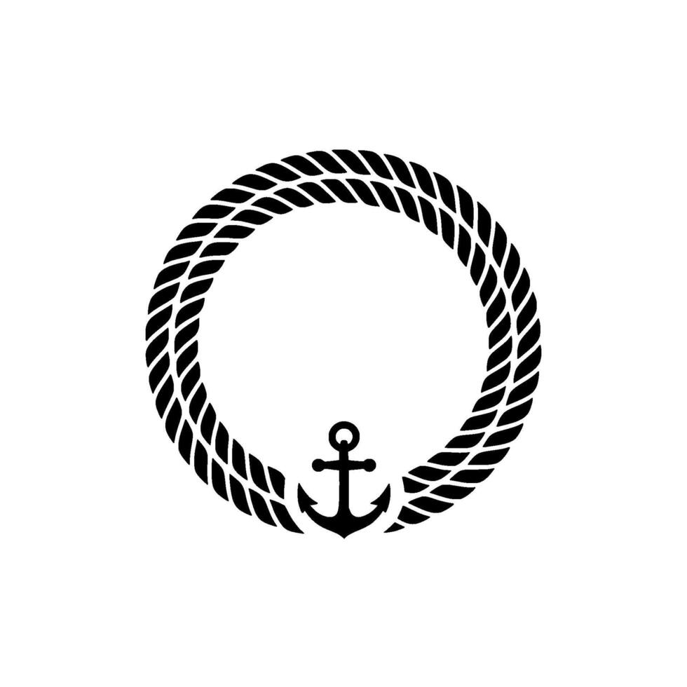 Nautical Wreath with Anchor Maritime Symbolism vector