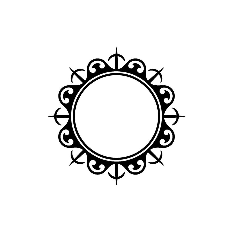 Intricate Circular Ornament, Vintage Element, Border vector