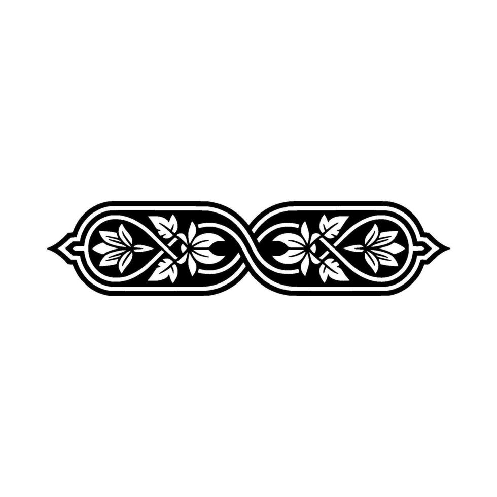 Intricate Floral Border, Elegant Ornament, Decorative Element vector