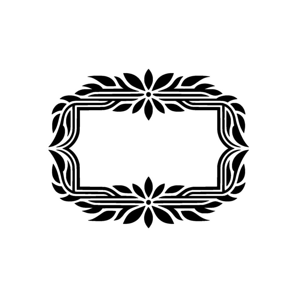 Elegant Botanical Frame, Vintage, Art deco vector