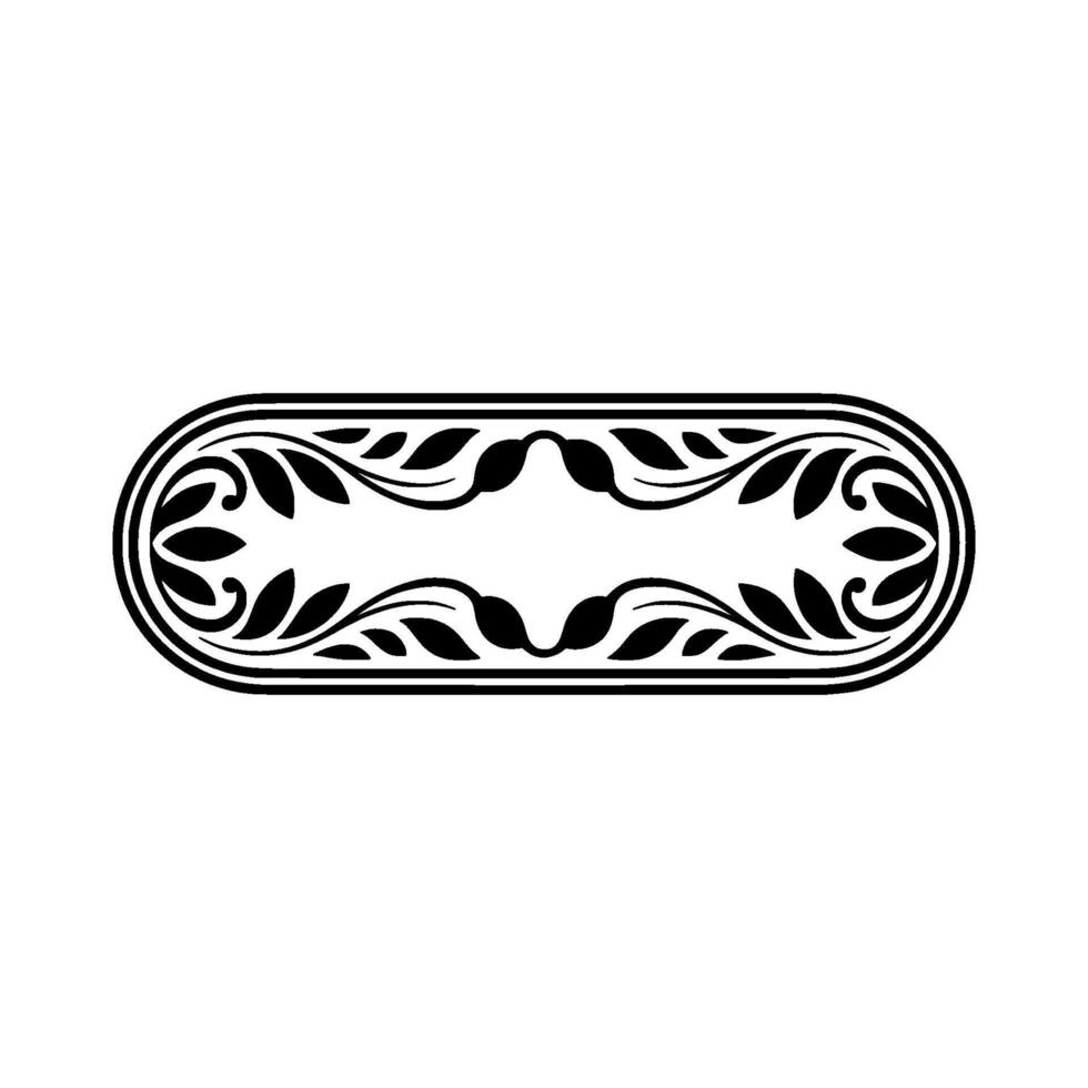 Elegant Oval Ornament, Vintage Decorative Border - Intricate vector