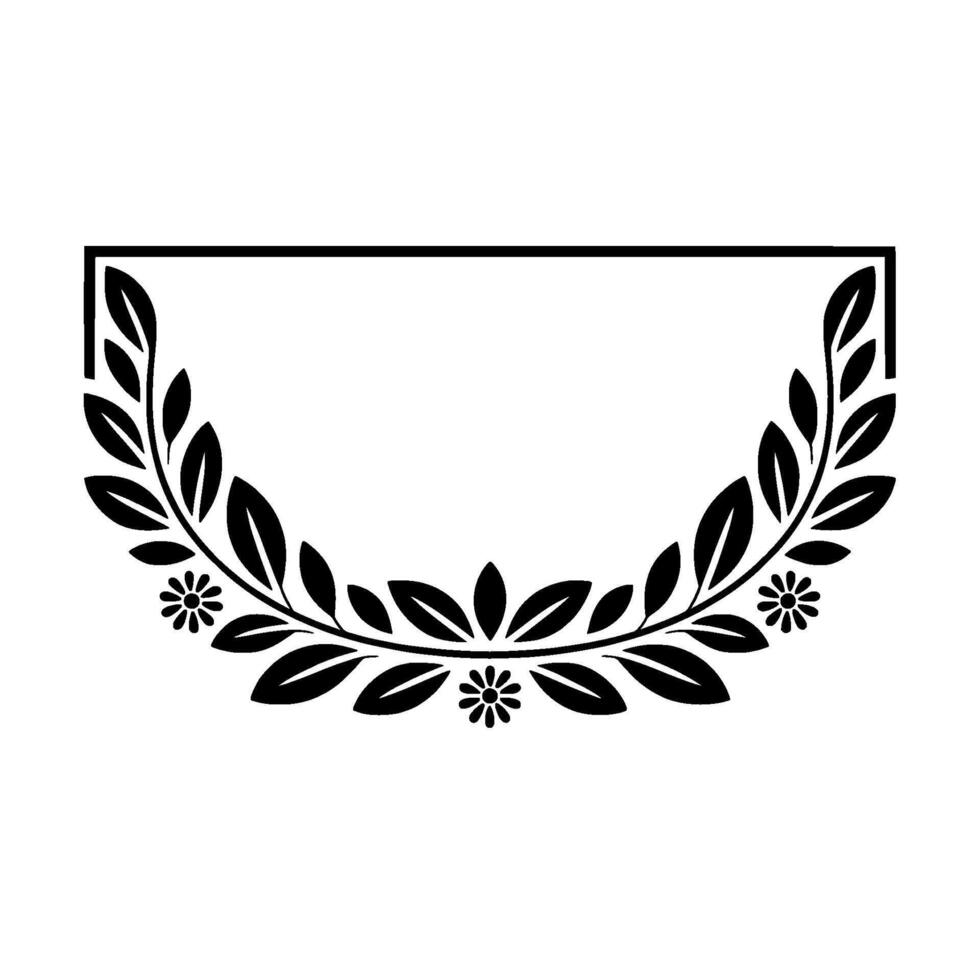 Elegant Laurel Wreath Border, Vintage - Symmetrical vector