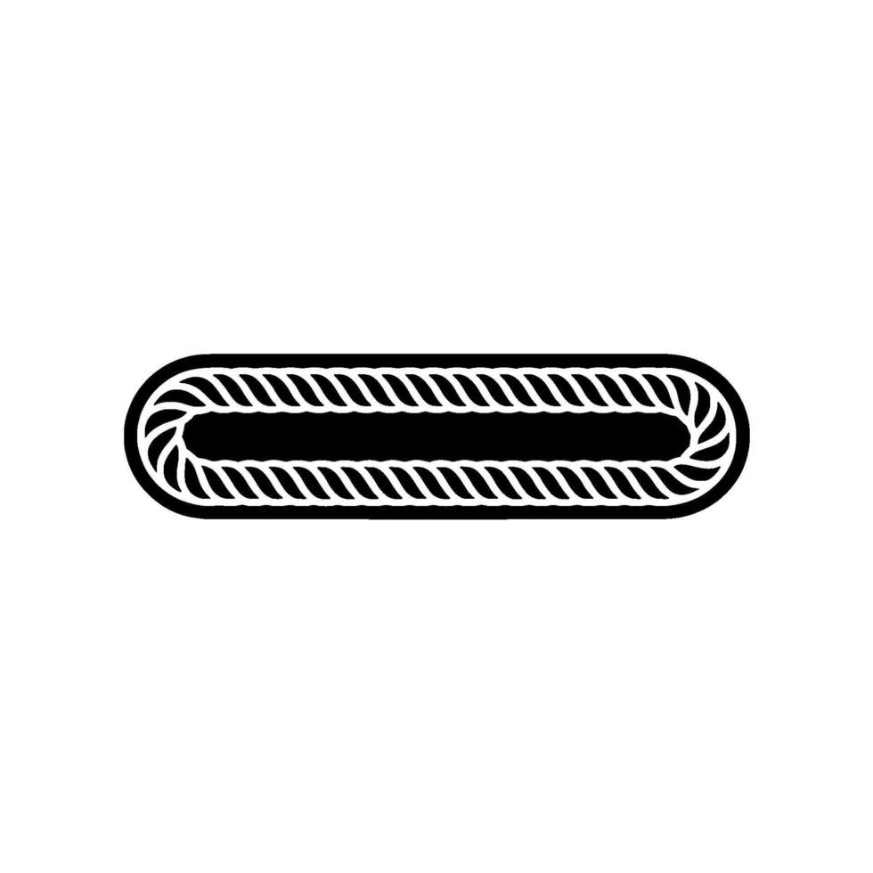 Minimalist Rope Loop, Modern Emblem, Abstract vector
