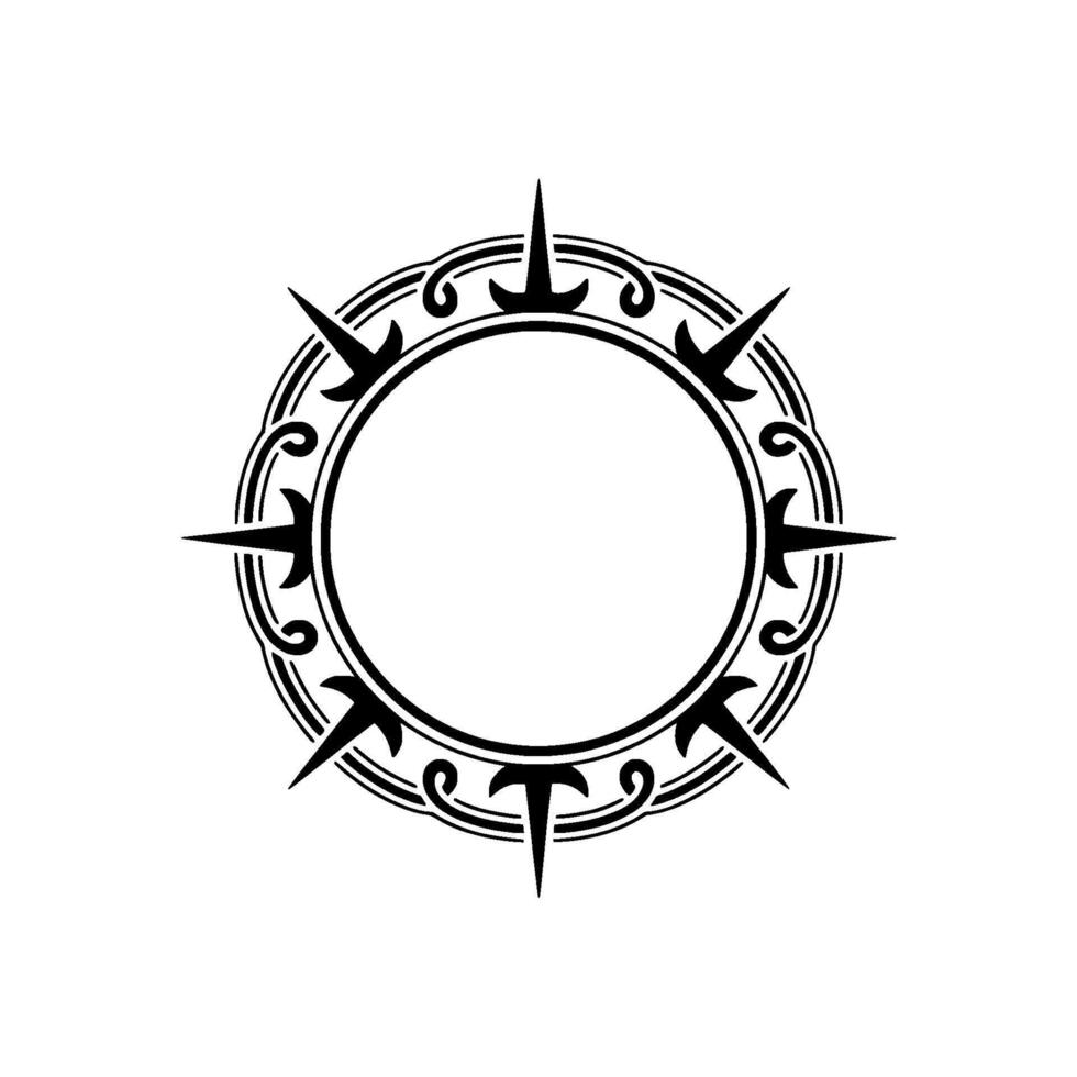 Ornate Celestial Compass, Vintage Style vector
