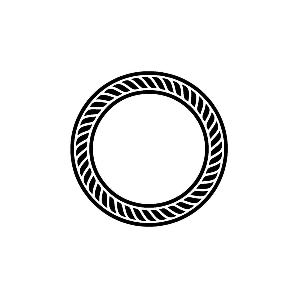 Minimalist Circular Emblem, Dynamic Stripe vector