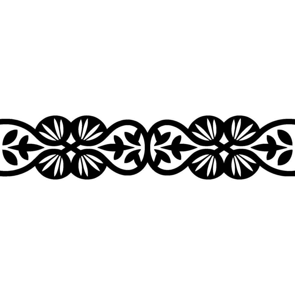 Intricate Black Floral Border, Vintage - Frame vector