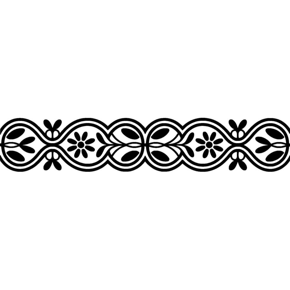 Elegant Black Ornamental Border, Vintage - Minimalist vector