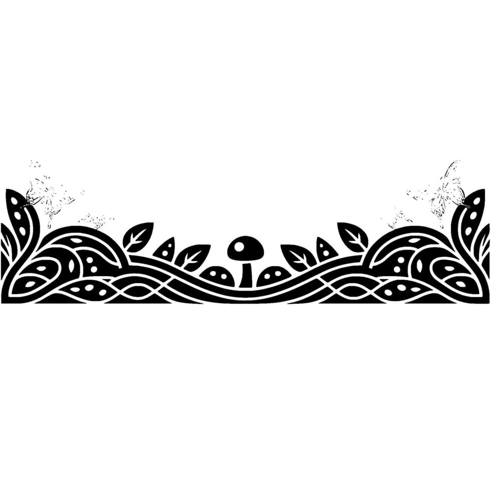 Intricate Botanical Border, Mystical Woodland vector