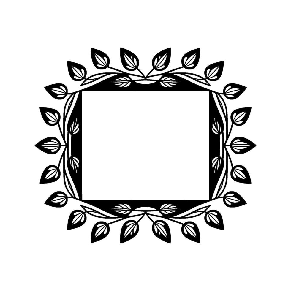 Elegant Botanical Frame, Minimalist, Art deco vector