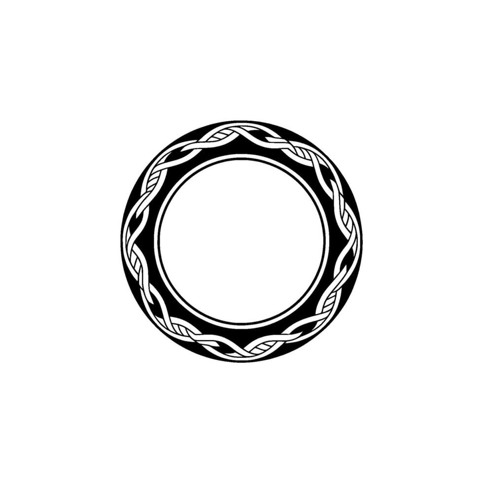 Celtic Knot Circle, Intricate, Minimalist, Symbolic, Vintage vector