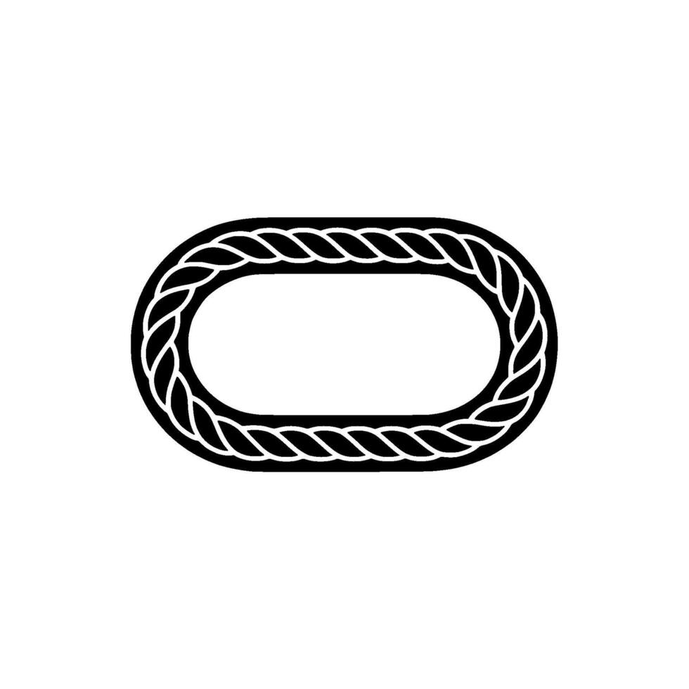 Braided Rope Outline, Minimalist vector