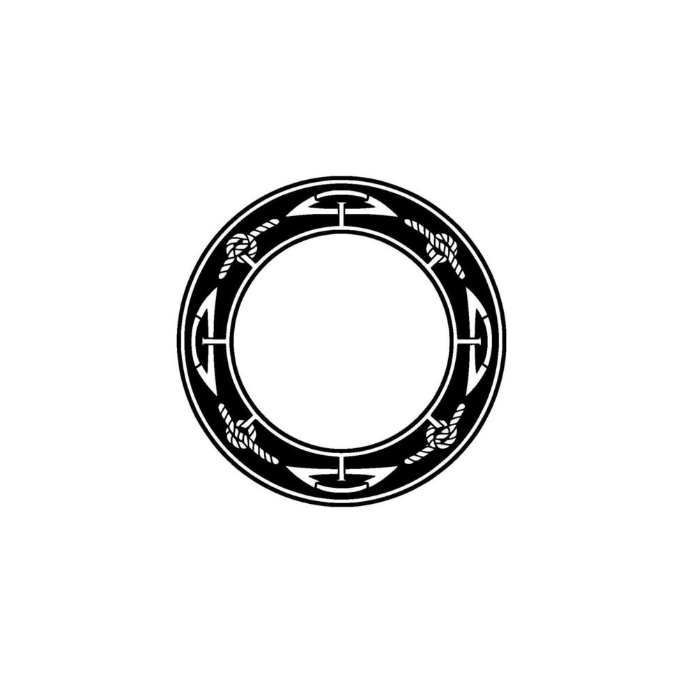 Celtic Knot Circle, Minimalist, Symbolic Ornamentation vector