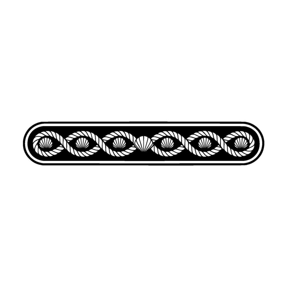 Nautical Spiral Border, Elegant Maritime vector