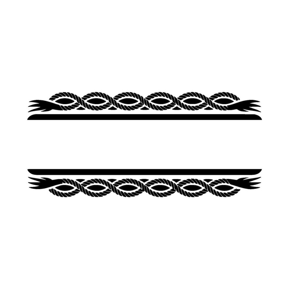 Nautical Rope Border, Vintage Style, Decorative Element, Textile vector