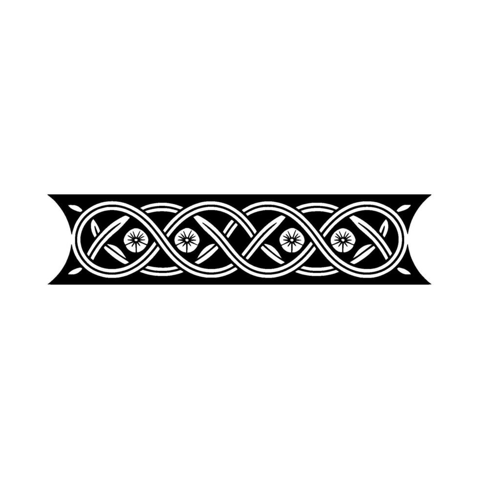 Intricate Celtic Border, Vintage Style, Elegant Ornamentation vector