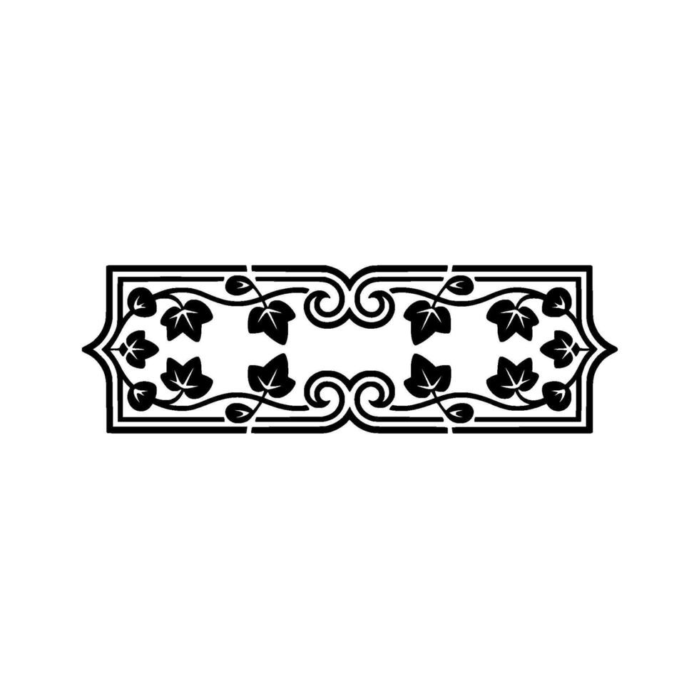 Ornate Ivy Border, Vintage Element vector