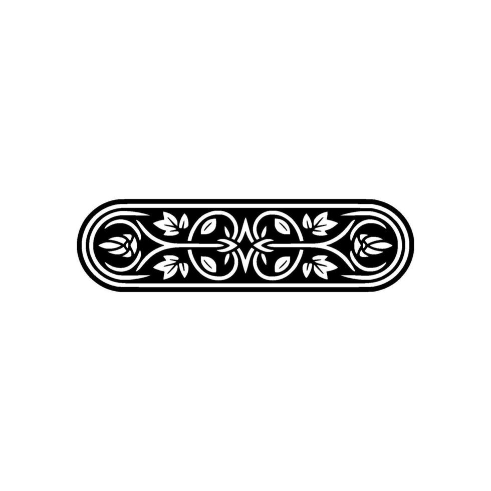 Elegant Oval Ornament, Intricate Floral Border, Decorative vector