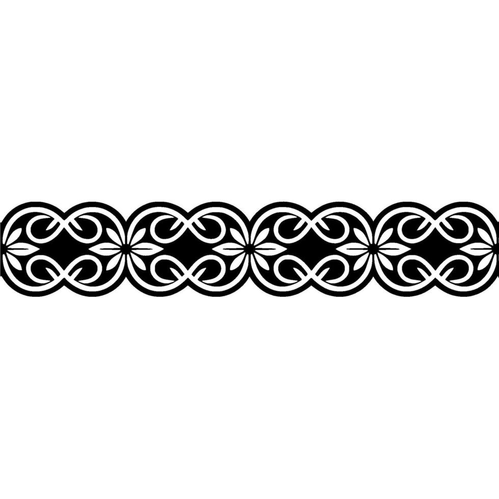 Intricate Celtic Border, Elegant Ornamentation, Lace vector