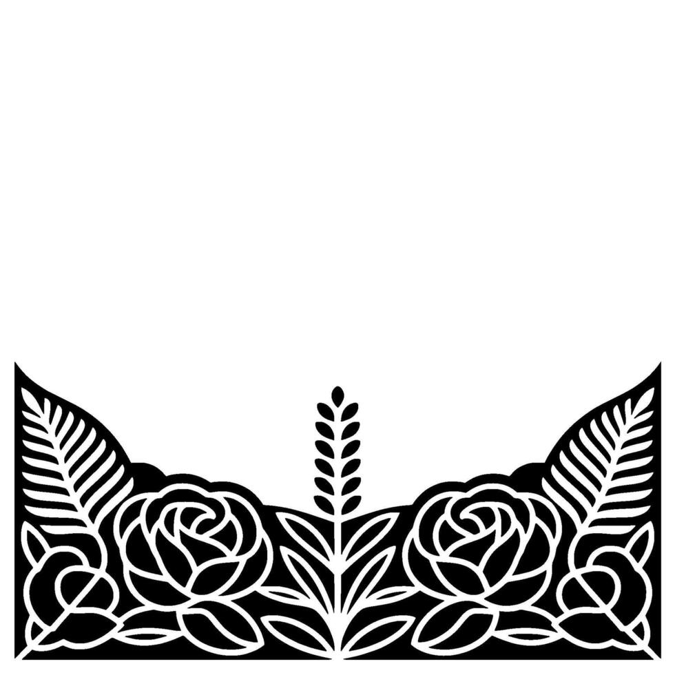 Elegant Floral Border, Celtic Inspired vector