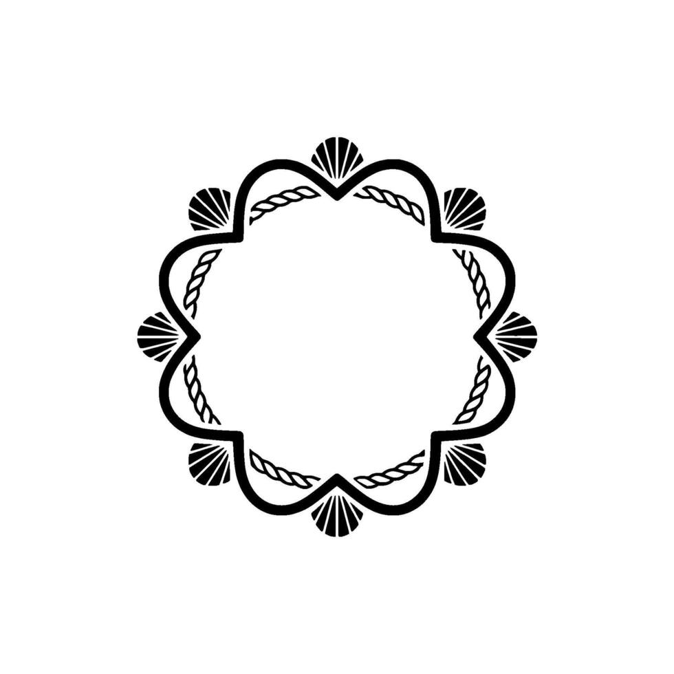 Elegant Radial Celtic Frame, Minimalist vector