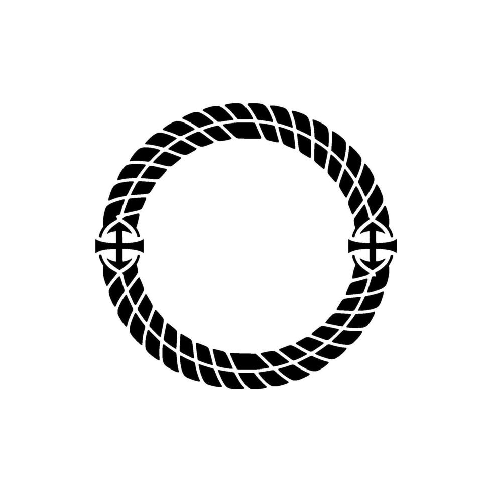 Intricate Rope Border, Vintage Nautical Motif vector