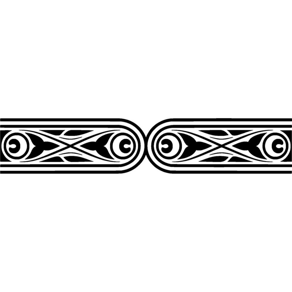 Ornate Black Border, Vintage Decorative Element, Art nouveau vector