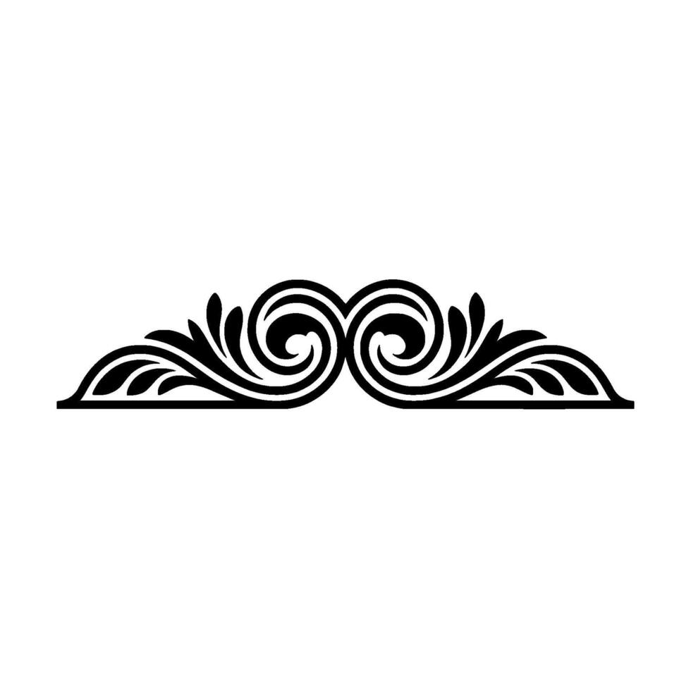 Elegant Swirl Border, Vintage Decorative Element - Illustration vector