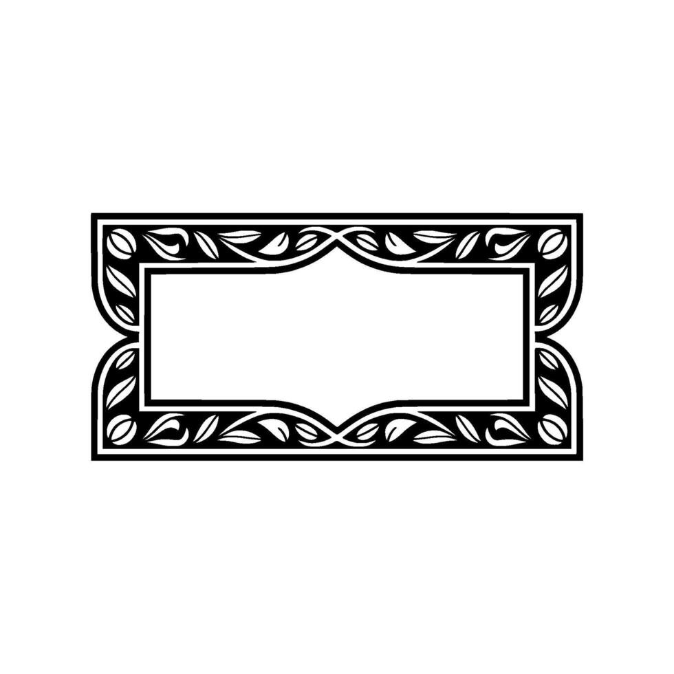 Elegant Botanical Frame, Vintage, Minimalist Aesthetic - Decorative vector