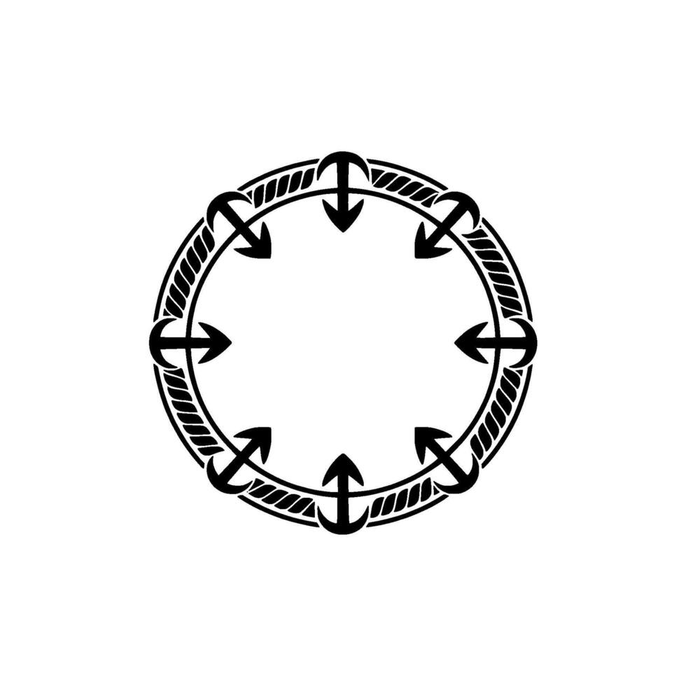 Circular Nautical Emblem Direction, Journey, and Maritime Heritage vector