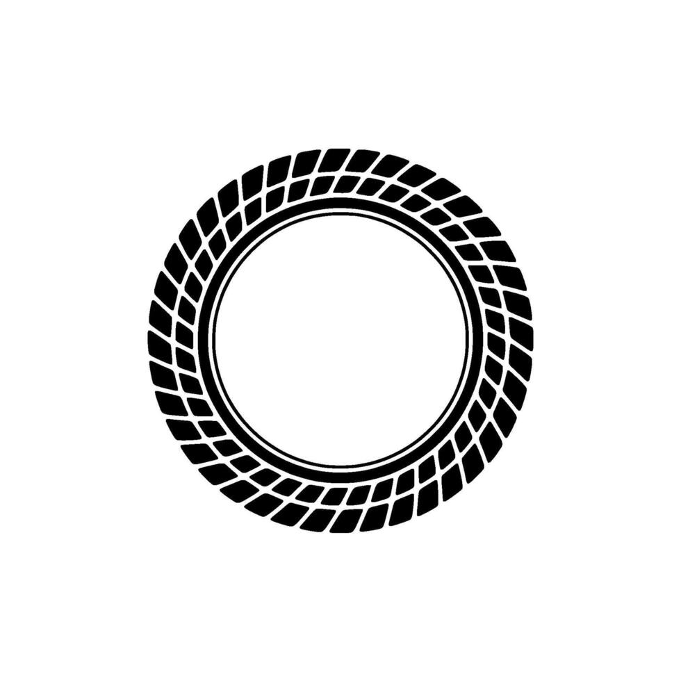 Minimalist Tire Outline, Circular, Modern Emblem, Circle vector