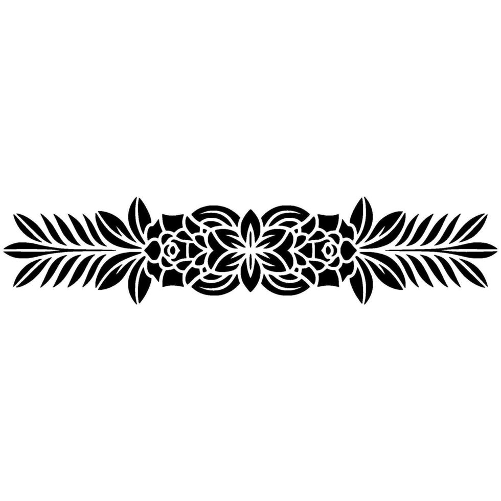 Intricate Floral Border, Vintage, Elegant Division - Pattern vector