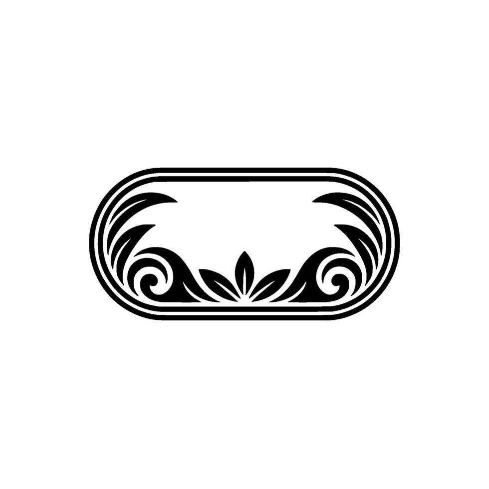 Elegant Oval Ornament, Vintage Element, Swirls vector