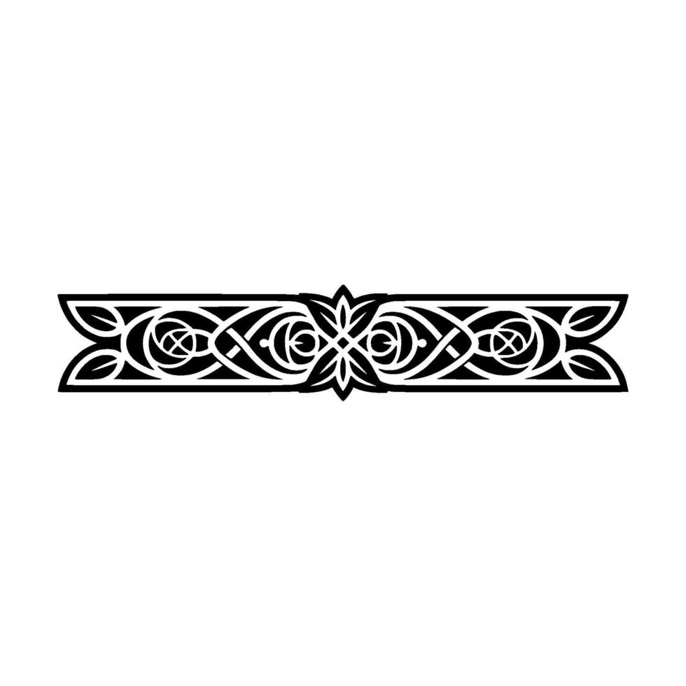 Intricate Celtic Border, Vintage, Decorative Element, Knotwork vector
