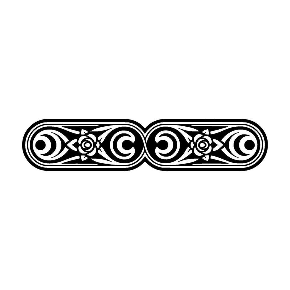Intricate Tribal Ornament, Stylized Border, Pattern vector