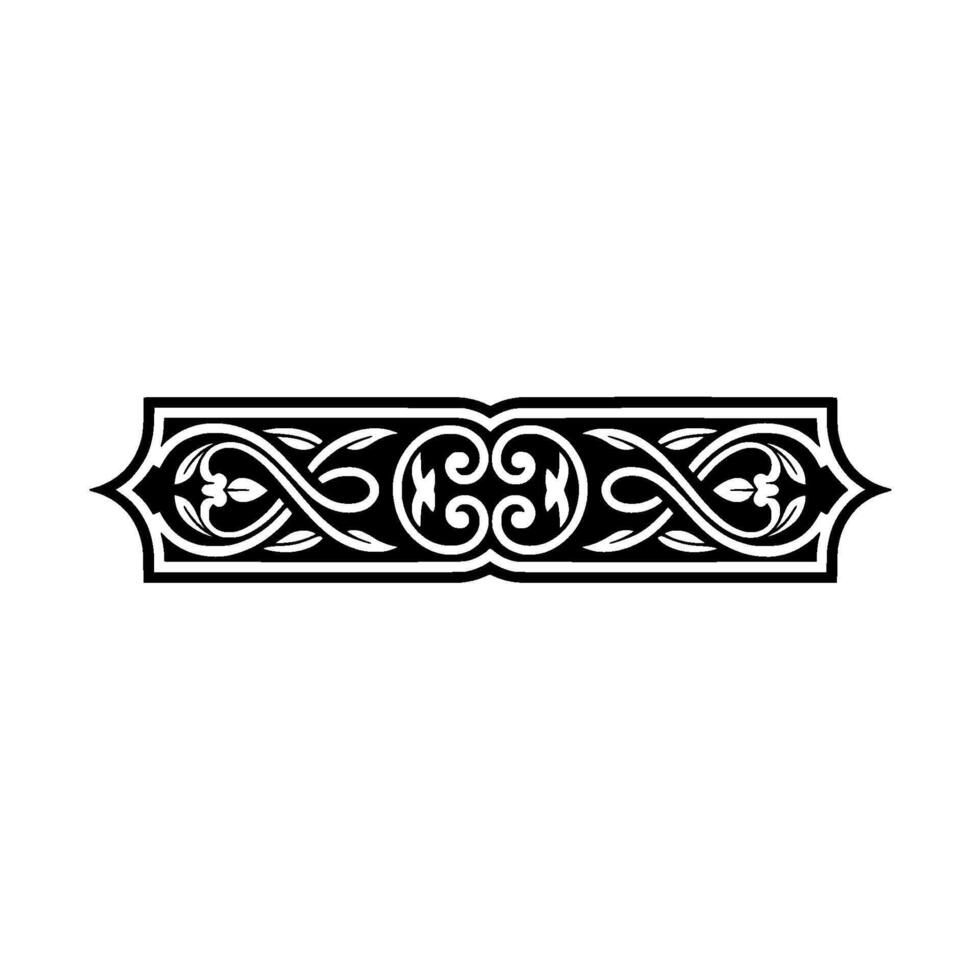 Intricate Black Ornamental Border, Vintage, Motif vector