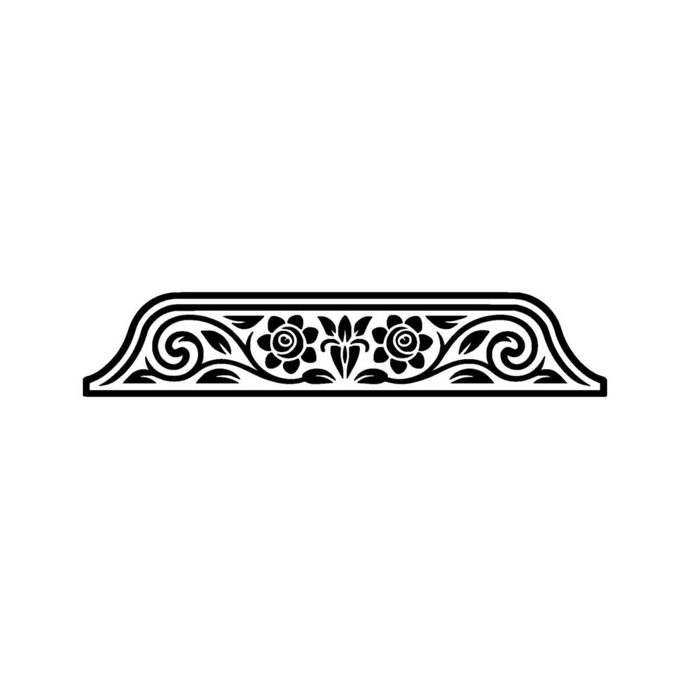Intricate Floral Border, Vintage Element, Roses vector