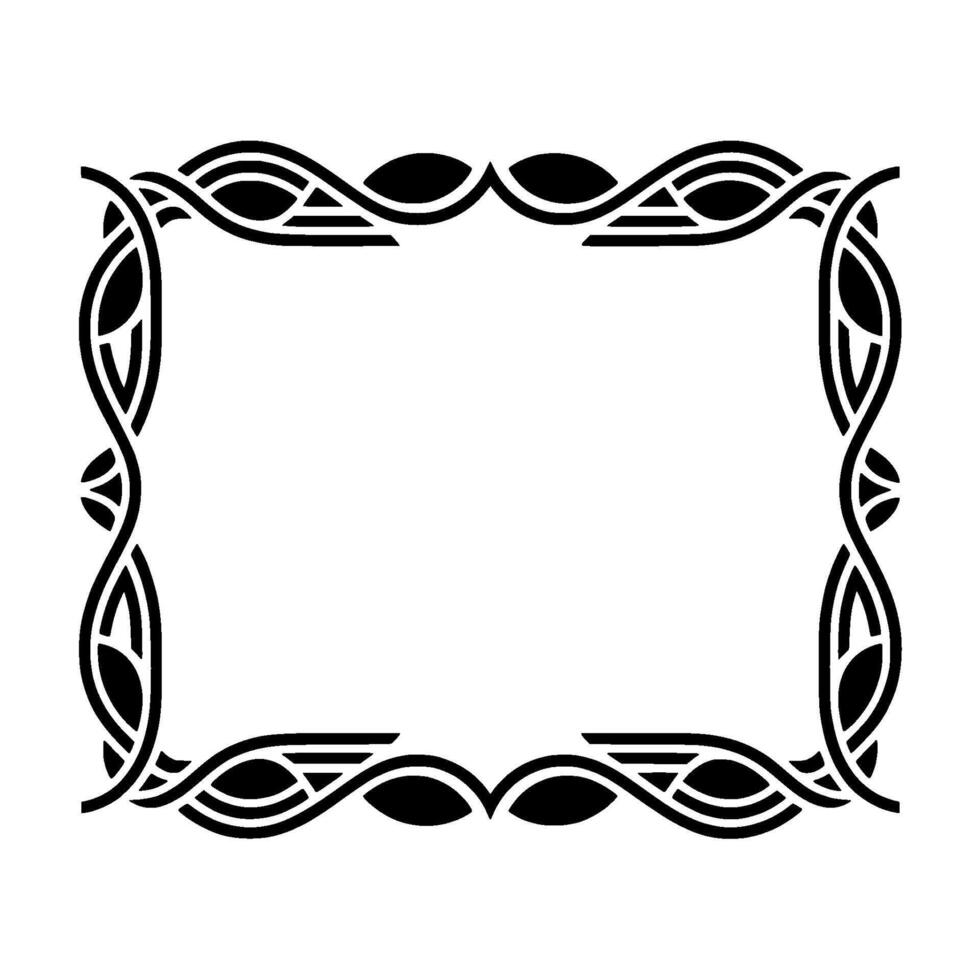 Intricate Celtic Frame, Vintage, Decorative Border - Ornate vector
