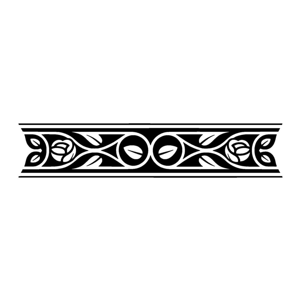 Intricate Celtic Border, Vintage Ornamentation, Decorative Element, Embellishment vector