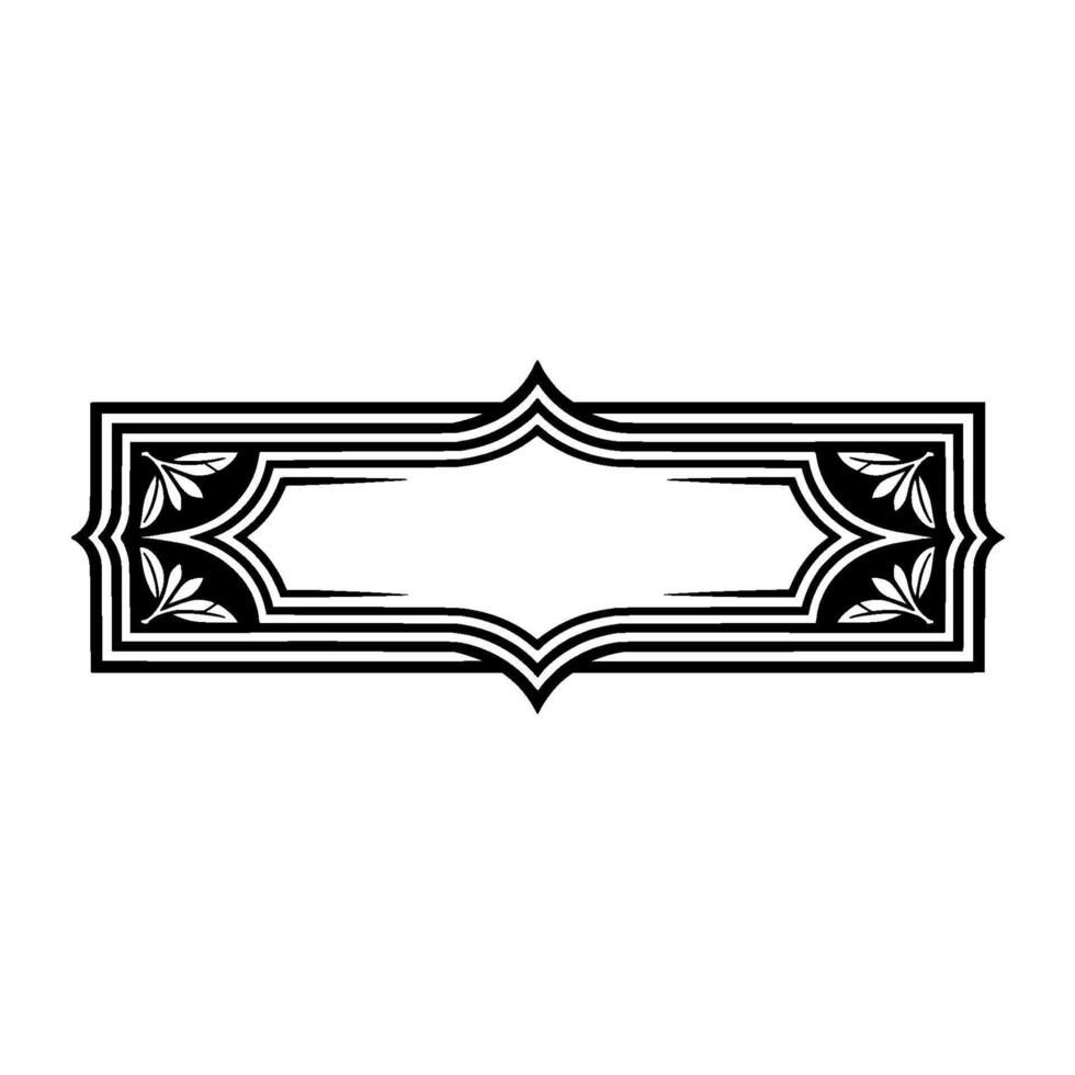 Art Deco Frame, Elegant Border, Vintage, Decorative Element, Illustration vector
