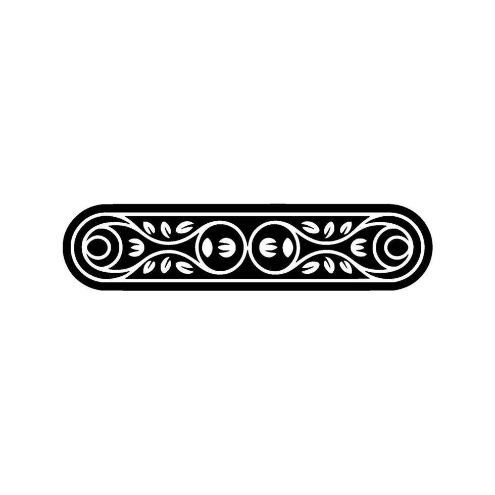 Elegant Oval Ornament, Vintage Border, Floral vector