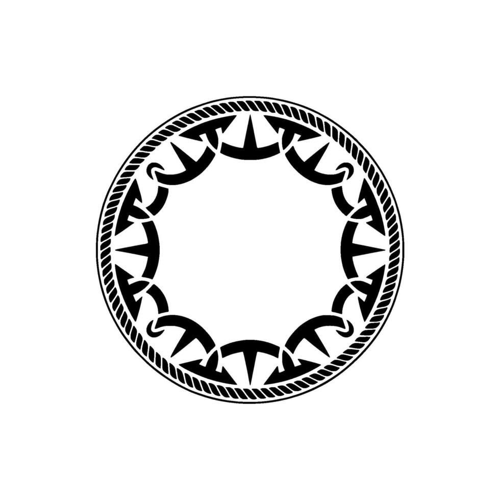 Intricate Tribal Circle, Minimalist, Ornamentation vector