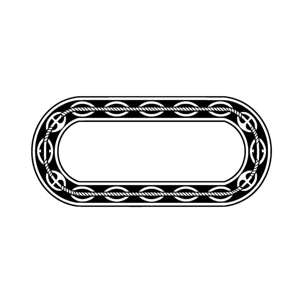 Celtic Knot Frame, Vintage Border, Decorative Outline vector